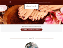 Tablet Screenshot of orchardnailspa.com